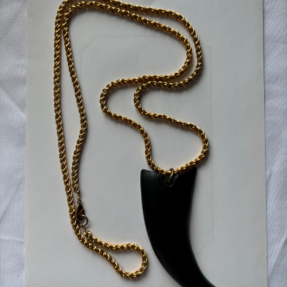 Alexis Bittar lucite horn pendant - Picture 3 of 5